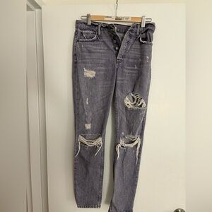 GRLFRND Distressed Gray Women Jeans